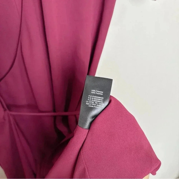 Aritzia Babaton  Womens Xsmall Wrap Burgundy Wallace Dress - Picture 10 of 13